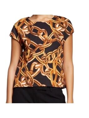 TRINA Turk Carola Sleeveless Top Chain Link Print